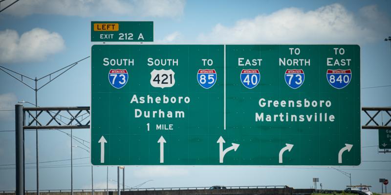 Image of North Carolina Highway Signs